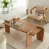 Table basse rectangulaire Vandana Aston Flux en bois d'acacia