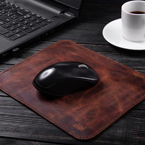 Handmade Real Leather Mouse <b>Pad</b> Anti Slip Suede Base Desk Mat Personalized Executive <b>Writing</b> <b>Pad</b> for Computer LMP-0002 - Product Image 1