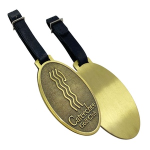Etiquette de sac personnalisée Etiquettes de golf en cuir personnalisées Corporate Metal Golf Award - Product Image 1