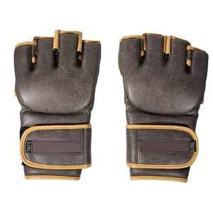 Top Sale Professional MMA <b>Gloves</b> Leather <b>Moisture</b> Wicking Hook & Loop Closure Unisex Made in Pakistan - Product Image 3