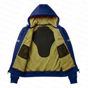 เสื้อฮู้ดสะท้อนแสงสำหรับนักขี่มอเตอร์ไซค์ ระดับ CE Level 2  บุผ้าเคฟลาร์ ป้องกันการกระแทก สำหรับผู้ชาย - Product Image 5