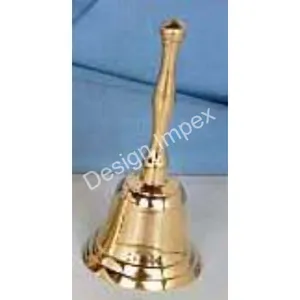 Premium Brass Hand Bell Good Quality Logo Printed Luxurious Royal Style Custom Church Temple accessories Bell On Sale