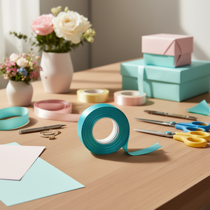 ริบบิ้นผ้าซาตินอิลัน 2.5 ซม. 25 หลา สีฟ้า D09 - Product Image 2