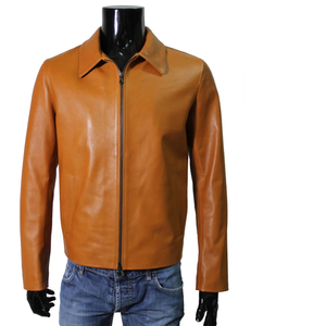 Chaqueta de Cuero Personalizada para Hombre, Estilo Urbano, Chaqueta de Motero, Corte Ajustado, Pedidos al por Mayor para Compradores de Marcas - Product Image 1
