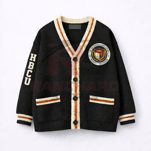 Suéter Cárdigan Universitario Personalizado HBCU |   Suéter sin mangas con botones frontales |   Ropa de Calle Ecológica 100% Algodón - Product Image 3