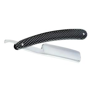 Straight <b>Razor</b> Stainless Steel Blade ABS Plastic Handle Checkered Pattern For <b>Men</b> Barber Shop Use - Product Image 4