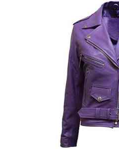 Chaqueta de Cuero Morada para Mujer, Estilo Motero, con Cierre Asimétrico, Cinturón en la Cintura, Corte Ajustado, Elegante, para Invierno - Product Image 5