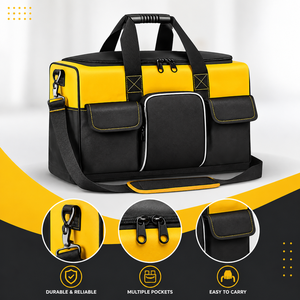 Heavy Duty Oxford Fabric Multi-Pocket Tool Bag with Adjustable Shoulder Strap for Electricians, Carpenters & Mechanics - Product Image 5