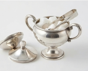 Classic Round <b>Sugar</b> and Creamer Pots Set Metal Smooth Surface Rust Resistant Design Stylish Home Kitchenware Essentials - Product Image 6