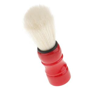Pinceau à raser pour barbe et moustache pour homme avec poils de blaireau de qualité supérieure et manche en bois rouge, pour l'entretien des moustaches - Product Image 3