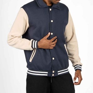 Chaqueta Universitaria Personalizada para Hombre, Mezcla de Lana, Manga de Piel de Vaca, Cierre de Cremallera, Logotipo Bordado, Secado Rápido, Transpirable - Product Image 5