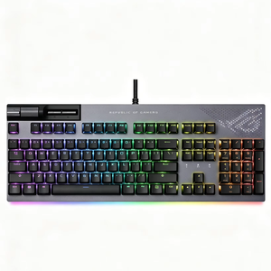 A SUS ROG Strix Flare II Animate คีย์บอร์ดเกม, ROG NX สวิตช์สีแดง/สีน้ำตาล/สีฟ้า, ปุ่มกด PBT, จอแสดงผล LED animatrix - Product Image 1