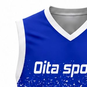 Custom White Blue Volleyball Sleeveless Shirt Athletic Team Sports Top Competition Uniform Practice Training Wear Clothing - Product Image 3
