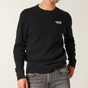 Chemise en tricot gaufré moderne, tissu léger et chaud, style tendance, idéale pour un look quotidien - Product Image 2