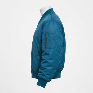 <b>Mens</b> <b>Varsity</b> Oversized <b>Bomber</b> <b>Jacket</b> Premium Fabric Ribbed Trim Relaxed Fit Trendy Design Ideal for College Fashion Streetwear - Product Image 4