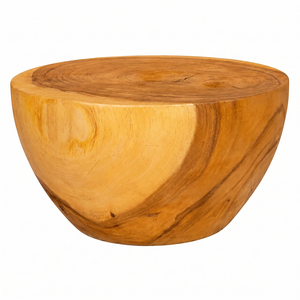 Table basse Horizon Bowl, finition miel, style moderne et organique, en bois de Suar massif de qualité supérieure, plateau épais, meubles de salon - Product Image 2