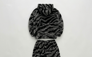 Conjunto Deportivo Unisex de Forro Polar Grueso con Estampado de Leopardo, Sudadera con Capucha, Manga Larga, Cordón Ajustable, Corte Regular, Ropa Casual de Invierno para Adultos - Product Image 4