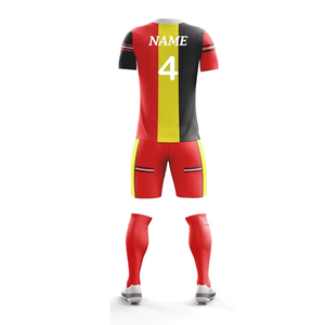 Ensemble de Tenues de Football Originales en Gros – Maillot et Short de Club Personnalisables à Manches Courtes 100% Polyester avec Option Logo Frontal - Product Image 5