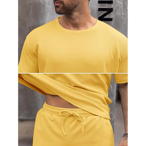 Mens Cotton <b>Set</b> Manufacturer 2 Piece T Shirt Cargo Shorts Summer OEM ODM Bulk Wholesale - Product Image 5