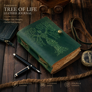 NEW ERA Mother Earth Vintage Deckle Edge Sewing Binding Leather Paper Soft Cover Unlined Promotional Writing Diary Sketchbook - Product Image 2