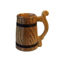 Chope à bière élégante en bois avec poignée ronde pour fête de mariage, tasse à café de cuisine, Bar, Restaurant avec poignée Unique