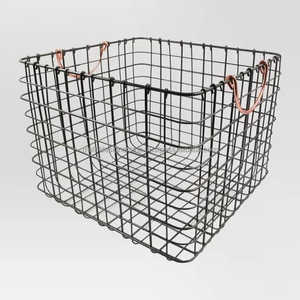 Metal <b>Rectangular</b> Multipurpose <b>Storage</b> Organizer Bin <b>Basket</b> with Handles for Organization and Convenience - Product Image 4