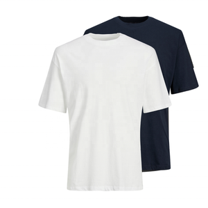 Custom Logo Label 100% Cotton Pattern Formal Men's O-Neck Loose Fit T-shirts 230 Gram Anti-Pilling Extra Soft Feel Breathable - Product Image 6