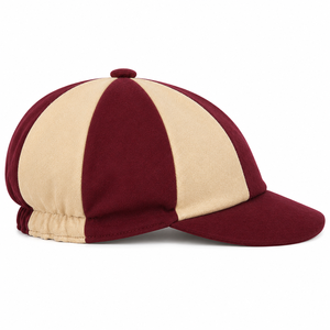 Customized Maroon 8 Panel Cricket Cap Vintage Baggy Soft School Uniform Tournament Team Award Adjustable 100% Wool Headwear - Product Image 1