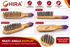 แปรงลวดสแตนเลส HIRA 35824 (ด้ามไม้) - Product Image 3