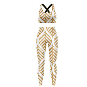 Conjunto de Yoga Personalizado al por Mayor para Mujer, 2 Piezas, Sujetador Deportivo, Leggings de Cintura Alta, Ropa Deportiva Estampada para Gimnasio, Traje a Juego para Entrenamiento, OEM - Product Image 1