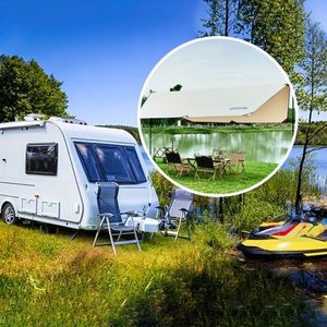 Carpa Portátil para Exteriores de 3*4m para RV, Toldo de Vinilo Impermeable y Protector Solar para Camping, Pérgola y Gazebo - Product Image 5