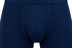 Calzoncillos bóxer de punto para hombre, azul marino, de tiro medio, lisos y cómodos - Product Image 6