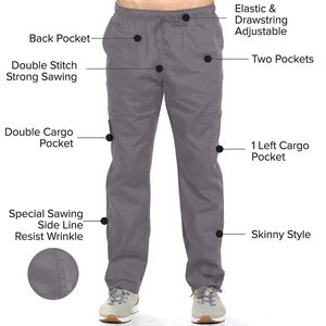 Grey Dagacci Medical Uniform Set Professional Scrub Suit Breathable Durable Hospital Nursing Workwear Comfort Stretch - Product Image 3