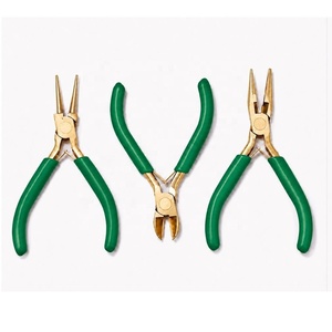 Stainless Steel Jewelry Pliers <b>Set</b> With <b>Pink</b> Purple Blue Handles For DIY Beading Wirework Craft <b>Tools</b> - Product Image 5
