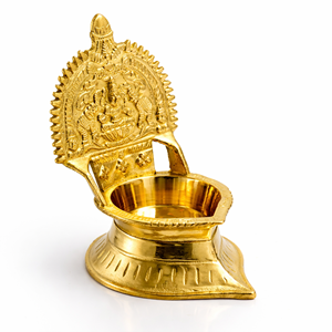 Brass Lakshmi <b>Arch</b> Diya Traditional Goddess Deepam Handcrafted Pooja Oil <b>Lamp</b> Decor - Product Image 3