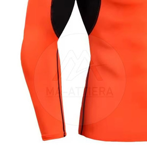 Athletic Men Compression <b>Shirts</b> Long Sleeve <b>Moisture</b> <b>Wicking</b> Regular Fit Gym Running Fitness Performance Sportswear Solid - Product Image 6