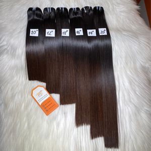 Bone Straight <b>Brown</b> Tip Human Hair Extensions Cuticle Aligned Virgin Unprocessed Raw Hair Vietnamese Hair Material for <b>Wig</b> - Product Image 6