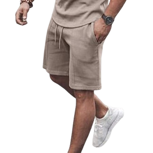 Ensembles d'été pour adultes, t-shirts et shorts grande taille, noirs, unis, pour le jogging, la course à pied et les sports - Product Image 5