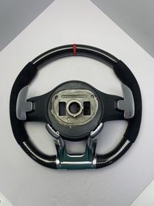 Volante in Fibra di Carbonio AMG per <span class=keywords><strong>Mercedes</strong></span> Classe C W205, Classe E W213, GLC X253, AMG GT, CLA, CLS, GLA, Classe S, GLE con Paddle in Alcantara - Product Image 4