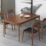 Chaise de salle à manger en bois massif noyer SINTERIOR, mobilier de maison moderne de luxe - Product Image 3