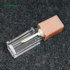 Tube de brillant à lèvres personnalisé par le fabricant avec couvercle carré arrondi, flacon rechargeable de 7 ml pour liquide pailleté, bouteille PET écologique, usine de fabrication - Product Image 3