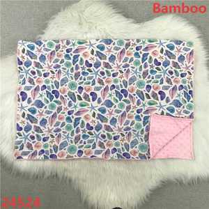 Manta de bebé suave y personalizada de punto con diseño de seta y oruga, cómoda para dormir, tejida naturalmente, al por mayor, de bambú orgánico, spandex y minky - Product Image 3