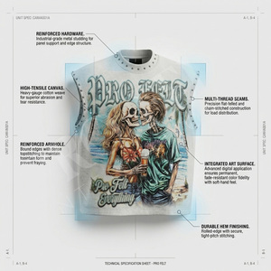 Débardeur imprimé personnalisé motif crâne, style plage, sans manches, tendance streetwear estival pour homme – Nouvelle collection - Product Image 3