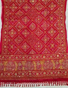 Dupatta de Algodón Sankar Gharchoda Premium con Trabajo Aari, Tiki Tankeli, Accesorio Tradicional para Bodas y Eventos Étnicos - Product Image 6