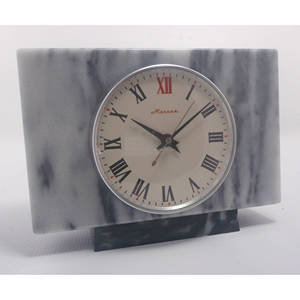 TCE Luxury Interior Marble Table <b>Clock</b> Designer Decorative Timepiece for Premium <b>Desk</b> & Table Use - Product Image 1