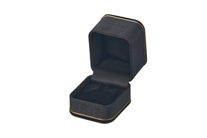 Boîte de rangement pour bijoux en velours noir de style japonais, rectangulaire, avec un design minimaliste et une structure compacte, 50x60x60mm - Product Image 2