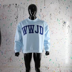 Sudadera con Cuello Alto WW JD SKY BLUE, 100% Azul, Apliques Bordados, Cuello Ancho, URBAN PRODUCTIONS - Product Image 4