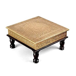 Aqdus Saleem Traditional Sheesham Wood Brass Inlay Folding Step <b>Stool</b> | Moradabad Handcrafted Wholesale - Product Image 1