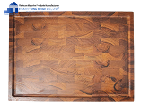 Thanh Tung Thinh Wooden Cutting Board Rectangle Handmade Rustic Kitchen Use Vietnam Made - Product Image 5