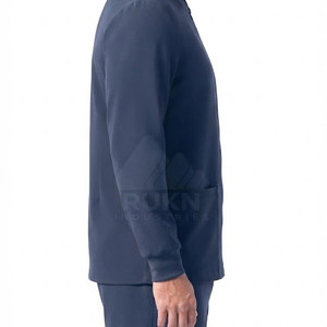 Blouse d'uniforme infirmier tricotée de haute qualité, veste de maintien au chaud à fermeture éclair intégrale pour personnel hospitalier et clinique - Product Image 6